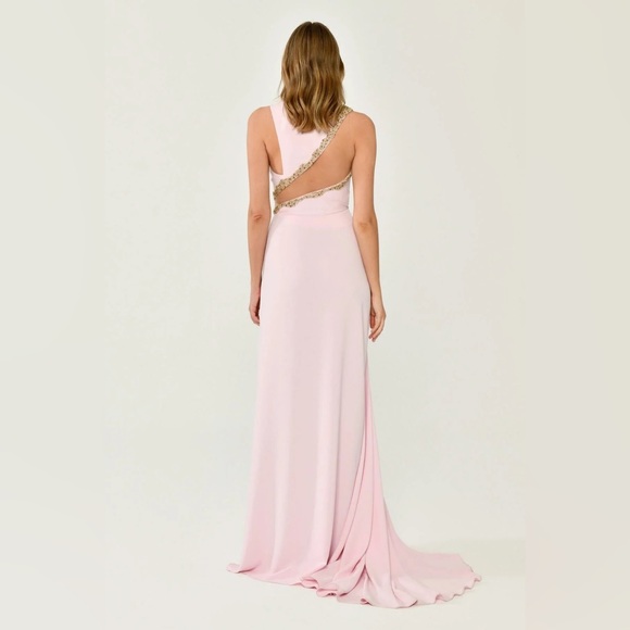 NEW Alfabeta Womens Beaded Long Dress, Pink - Picture 3 of 5